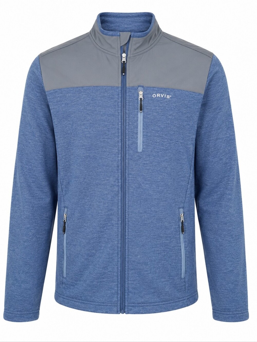ORVIS | Two-Tone‎ Blue Gray Full Zip Outdoor Softshell Performance Jacket | M